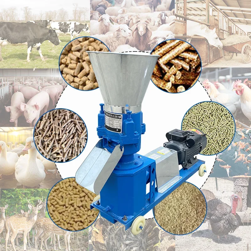 Animal feed pellet mill small wood 30 hp 25 hp 15 hp used cattle feed pellet mill machine