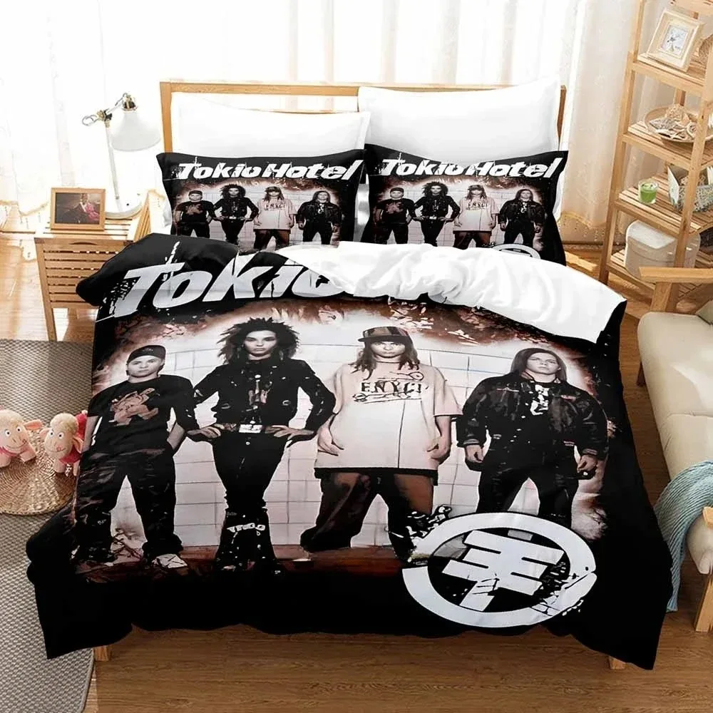 Tokio Hotel Band Duvet Cover Pillowcase Bedding Set Adult Boy Girl Bedroom Decoration Children Single Double Large Size