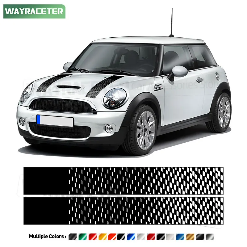 

2 Pcs Edition Maxi Tuner Styling Engine Cover Vinyl Decal Bonnet Hood Stripes Sticker For MINI Cooper R56 R57 JCW Accessories