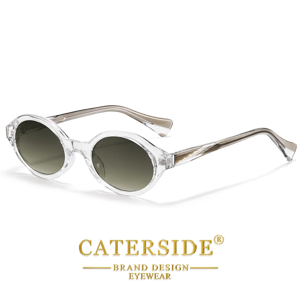 CATERSIDE Retro Damen-Sonnenbrille mit ovalen Gläsern und hochwertigen, dicken Rahmen, Herren-Brille für Outdoor-Fahrten, modische Street-Style-Brille, UV40 – Detail 17