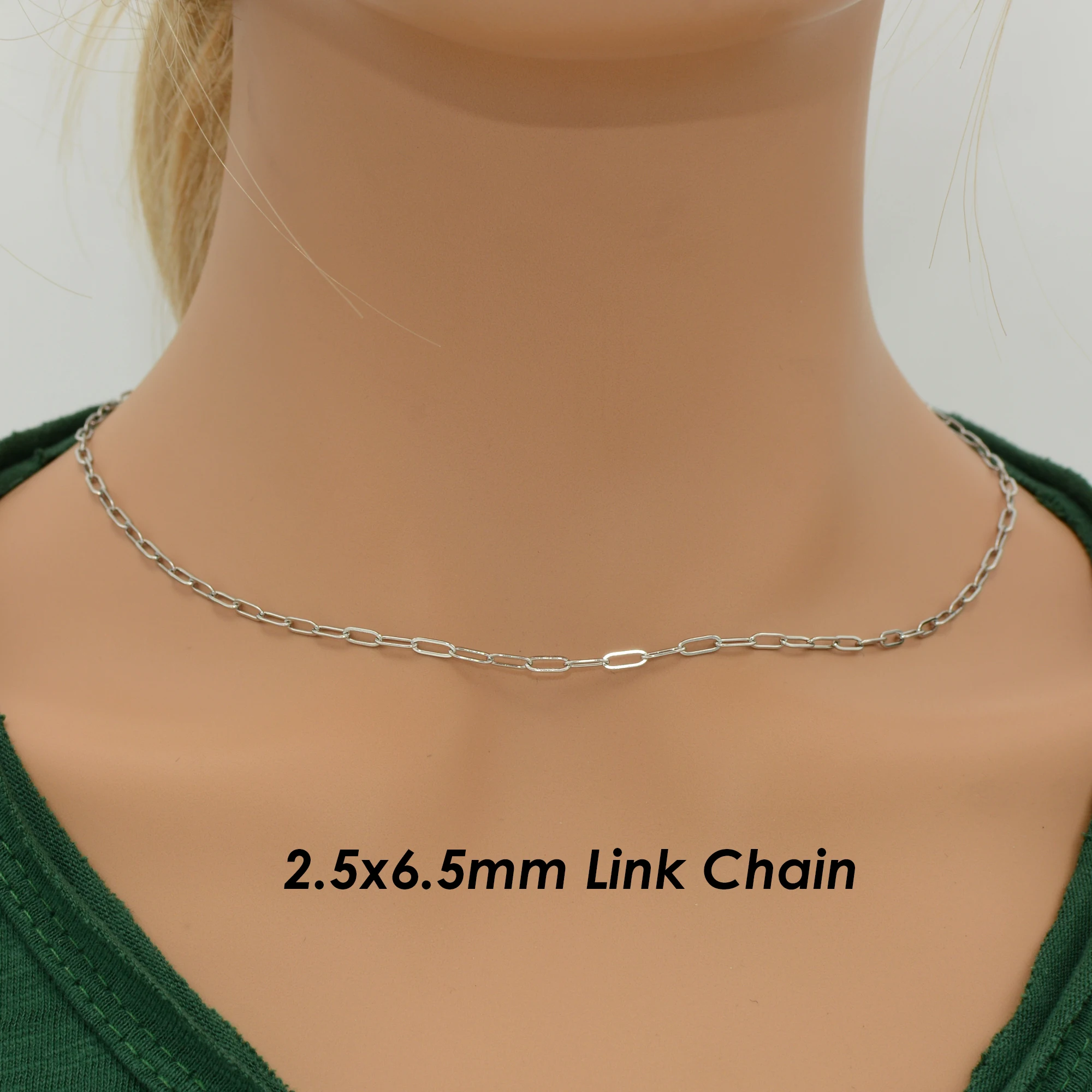 Edelstahl-Büroklammerkette im Großhandel, anlaufgeschützte PVD-Gold-Büroklammerkette für die Herstellung von Halsketten, Armbändern und Schmuck. – Detail 9