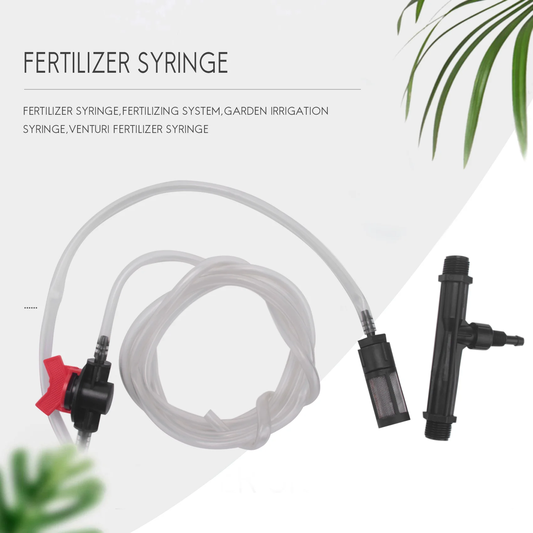 AB08-1/2 Garden Irrigation Device Venturi Fertilizer Injector Switch Water Tube Kit