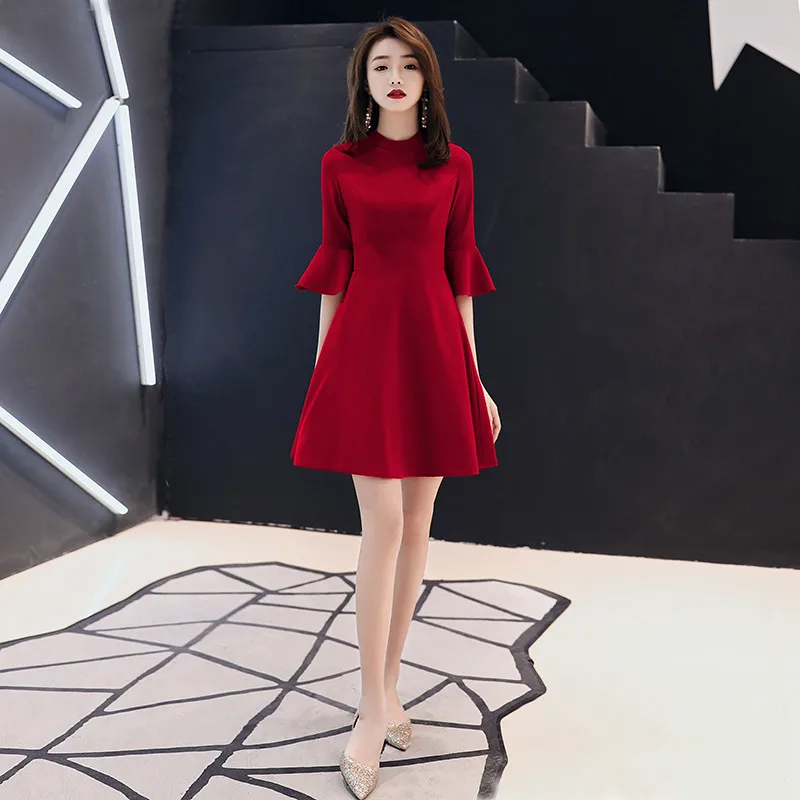 

Новое свадебное платье 2026 года: красное, элегантное, корейское, приталенное вечернее платье для помолвки, свадебных торжеств и повседневной носки