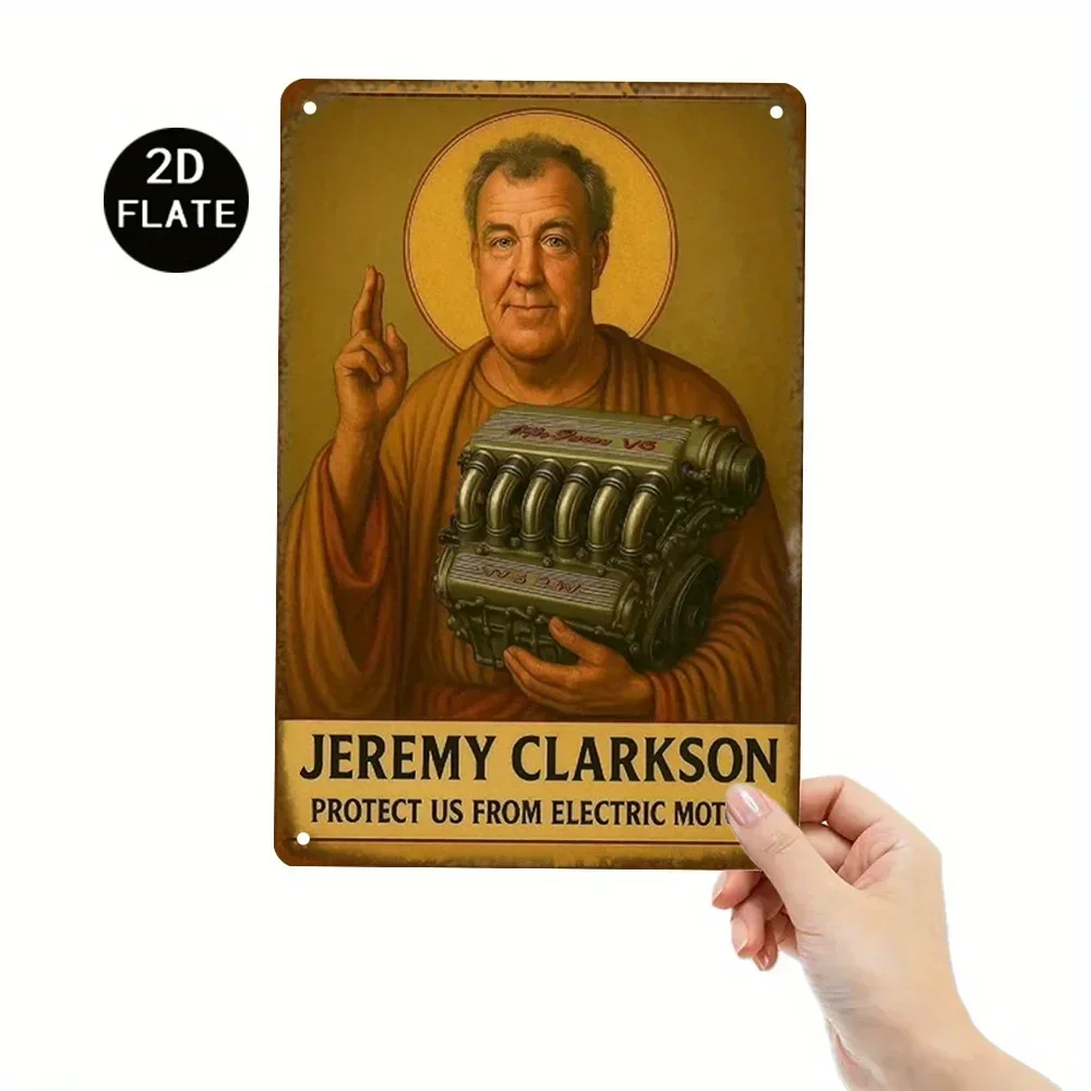 Metal Tin Sign Jeremy Clarkson Wall Plate Poster Funny Tips 