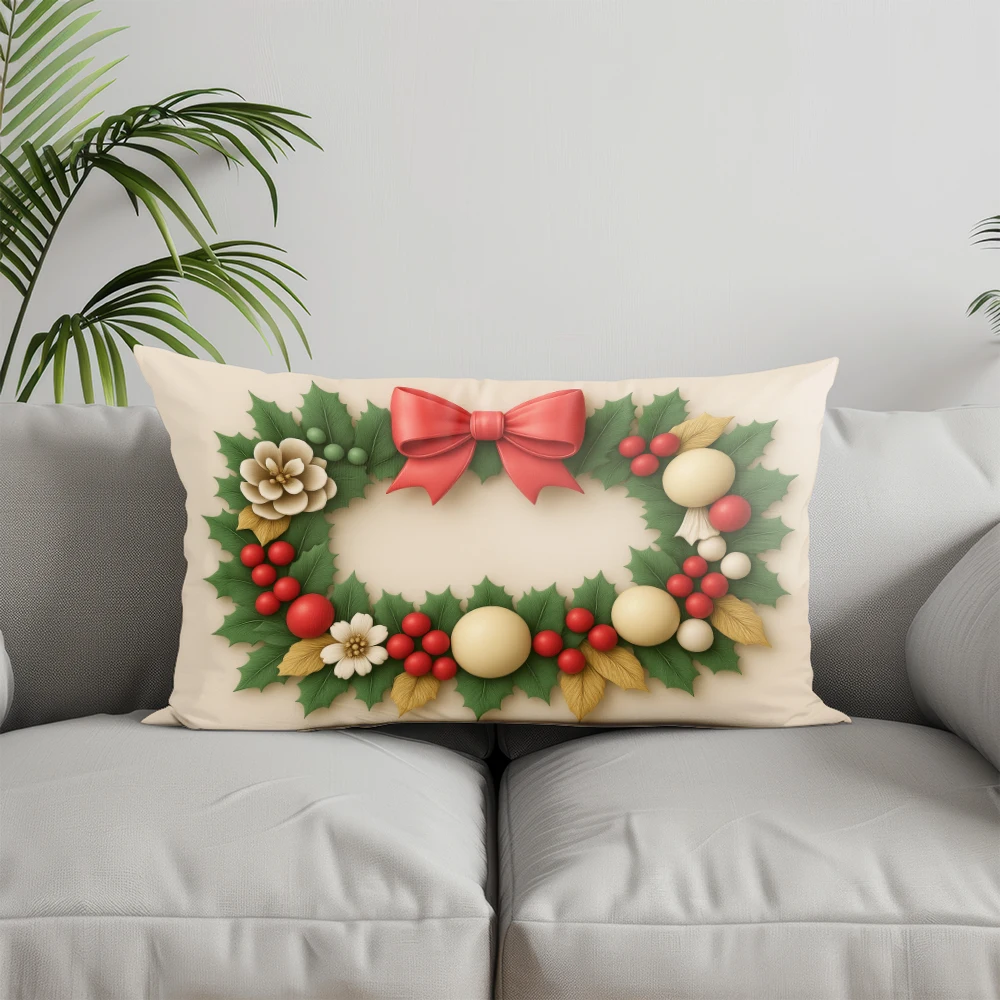 ديكور المنزل عيد الميلاد كسارة البندق نمط المخدة مناسبة ل أريكة غرفة نوم سيارة وسادة غطاء وسادة وسادة الظهر مستطيلة