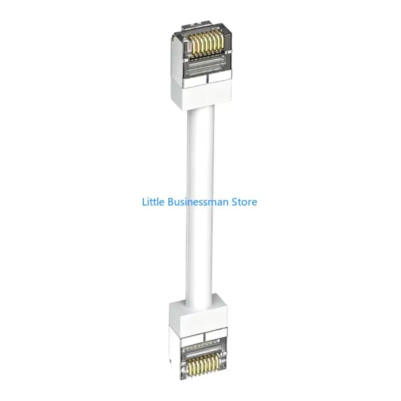 Short Ethernet Cable RJ45 0.15M with Inner Structure for TV Computer and Wall Side Device Placement Daily M76A
