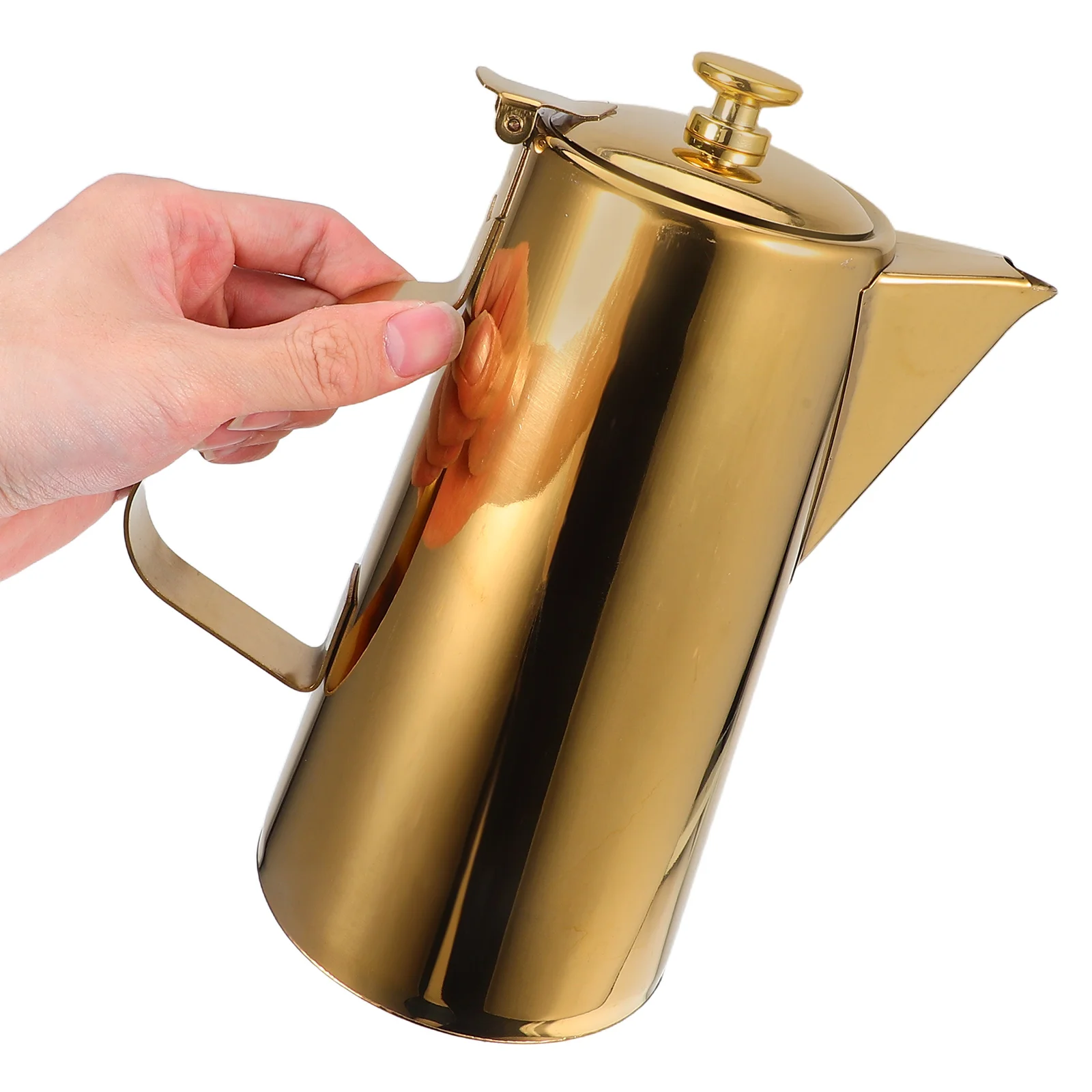 

1.5L Stainless Steel Water Pitcher Heavy Duty Cold Drink Jug Kitchen Tea Oil Soup Pot Fine Spout Ergonomic Handle Easy Clean