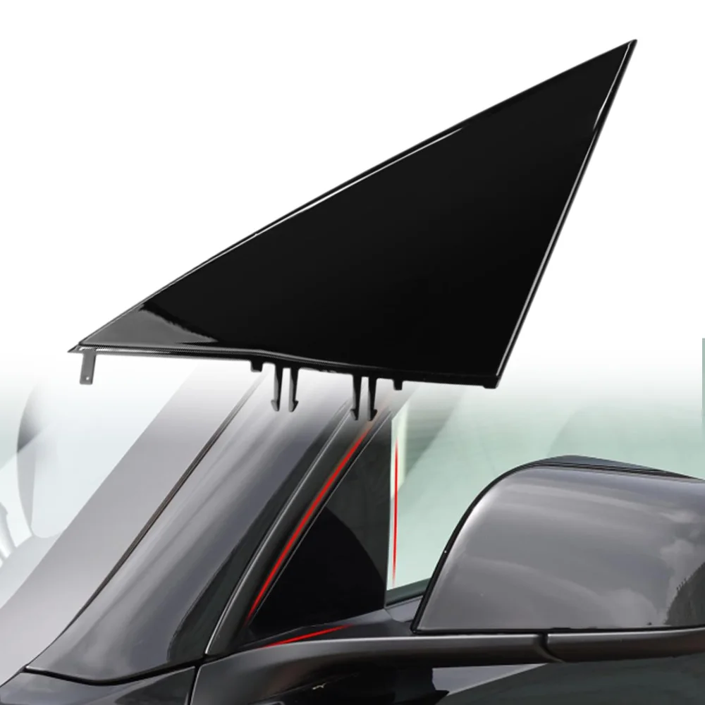 

For Tesla Model 3 2017-2024 Car Reversing Mirror Triangle Triangular Plate Trim Front Left /Right 1130655-00-D, 1130656-00-D