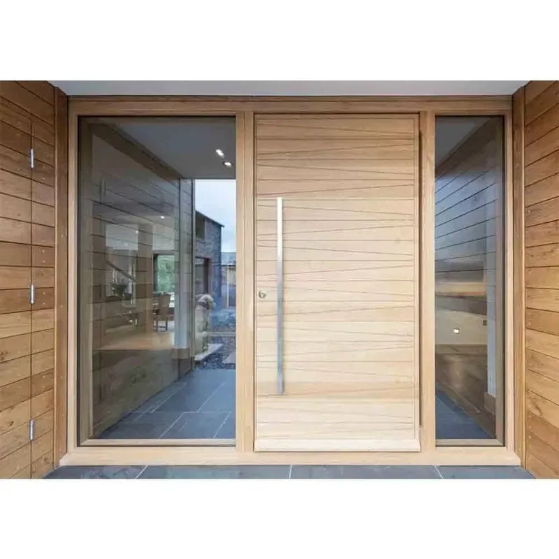 affordable, high quality entrance door, solid wood, aluminum, stainless steel material, wood grain revolving door,