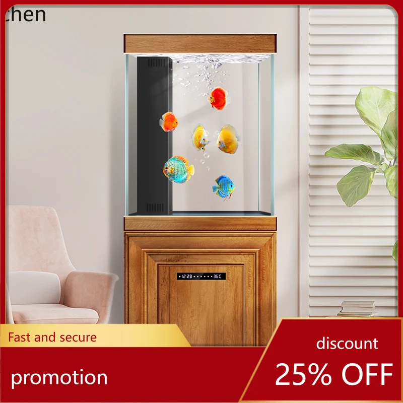 

Аквариум HT для дома, малый, вертикальный, с нижним фильтром, безводный, из ультрабелого стекла, экологический