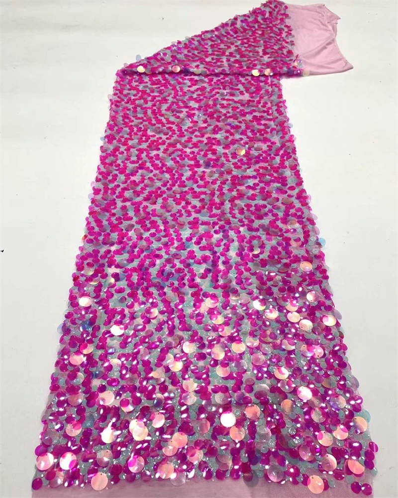 Afrikaanse Franse Lovertjes Kant Stoffen 2025, Hoge Kwaliteit Tule Kant Nigeriaanse Pailletten Geborduurd Jurk Materiaal Voor Feest Bruiloft