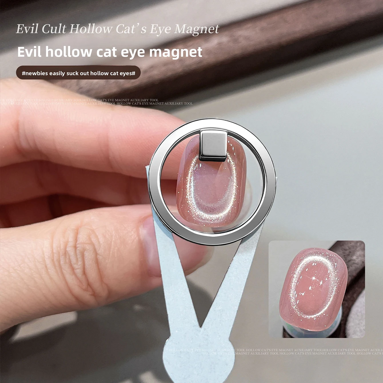 MIANEL 2026 Neuer Doppelkopf-Katzenaugenmagnet für Nagelkunst – Effekt für Schleifen, French, Sternenlicht, Glasperlen – Starkes Magnetwerkzeug – Detail 9