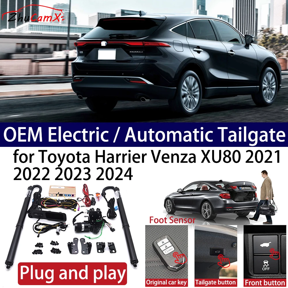 

ZhuCamX for Toyota Harrier Venza XU80 2021~ 2024 Car Power Electric Automatic One-Click Smart Liftgate Tail Gate Support Opener
