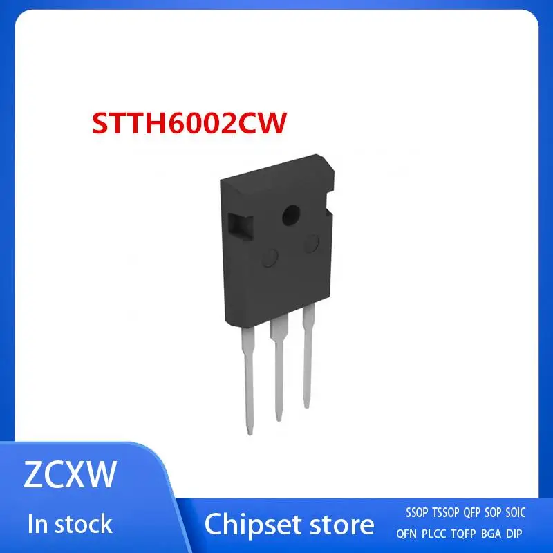 

10PCS/LOT STTH6002CW STTH6002C STTH6006CW TO-247 60A 200V