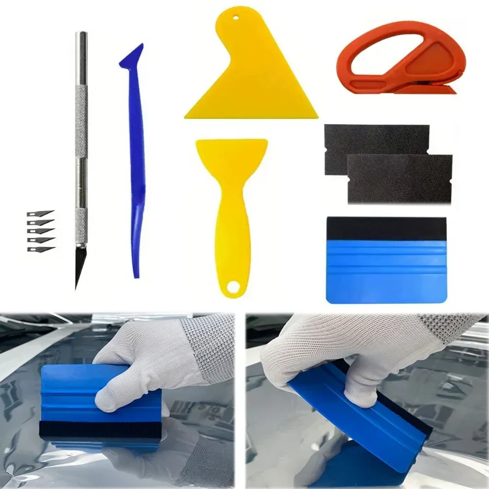 

Professional Car Wrap Tool Kit Vinyl Tool Kit Window Film Tint Tools Car Wrap Sticks Edge Trimming Tinting Felt Edge Squeegee