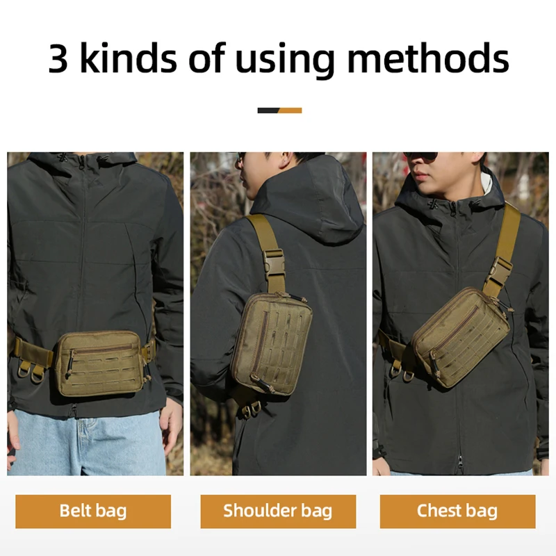 Fishing Tactical Belt Pouch Molle Waist Bag EDC Medical First Aid Bags Outdoor Sports Hunting Bait Storage Cell Phone Funny Pack