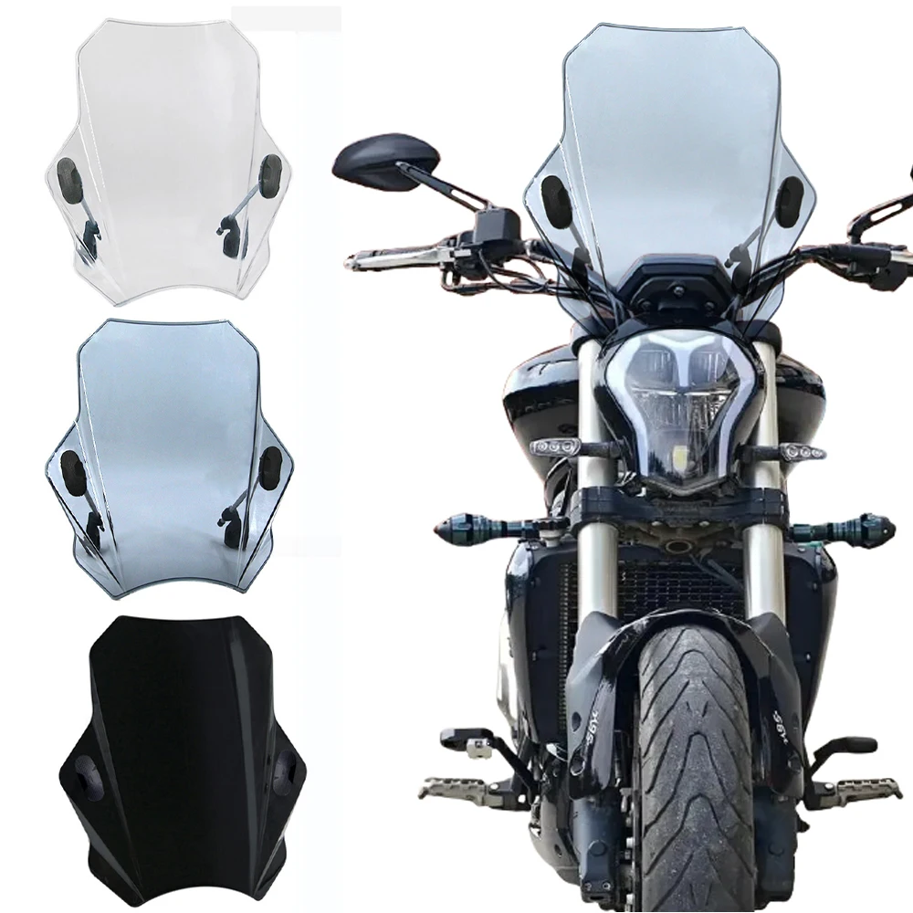 For Benelli 502C 2019 2021 Motorcycle Universal Adjustable Windshield Handlebar tube diameter 22.25.28 MM