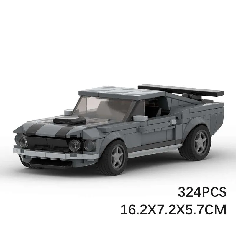 MOC Speed Champions Cars Racers Bouwstenen Stad Voertuig Kinderen Jongen Speelgoed Sport Supercar Creatieve Garage Mustangs John Wick