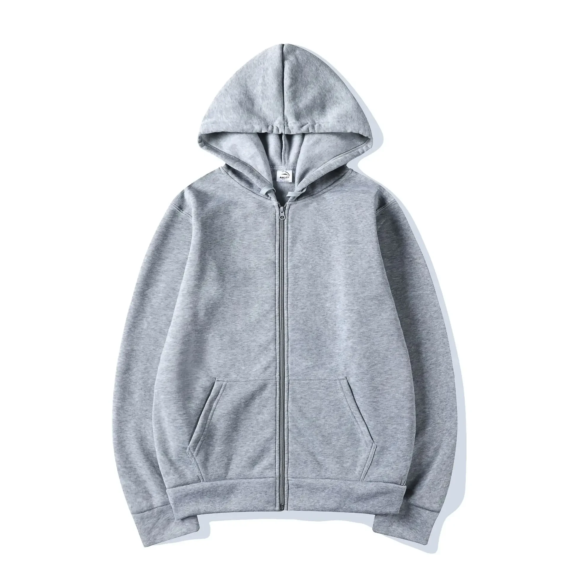 2026 Spring and Autumn New Style Male and Female Couple Zipper Hoodie Casual Solid Color Jacket Outdoor Street Sportswear