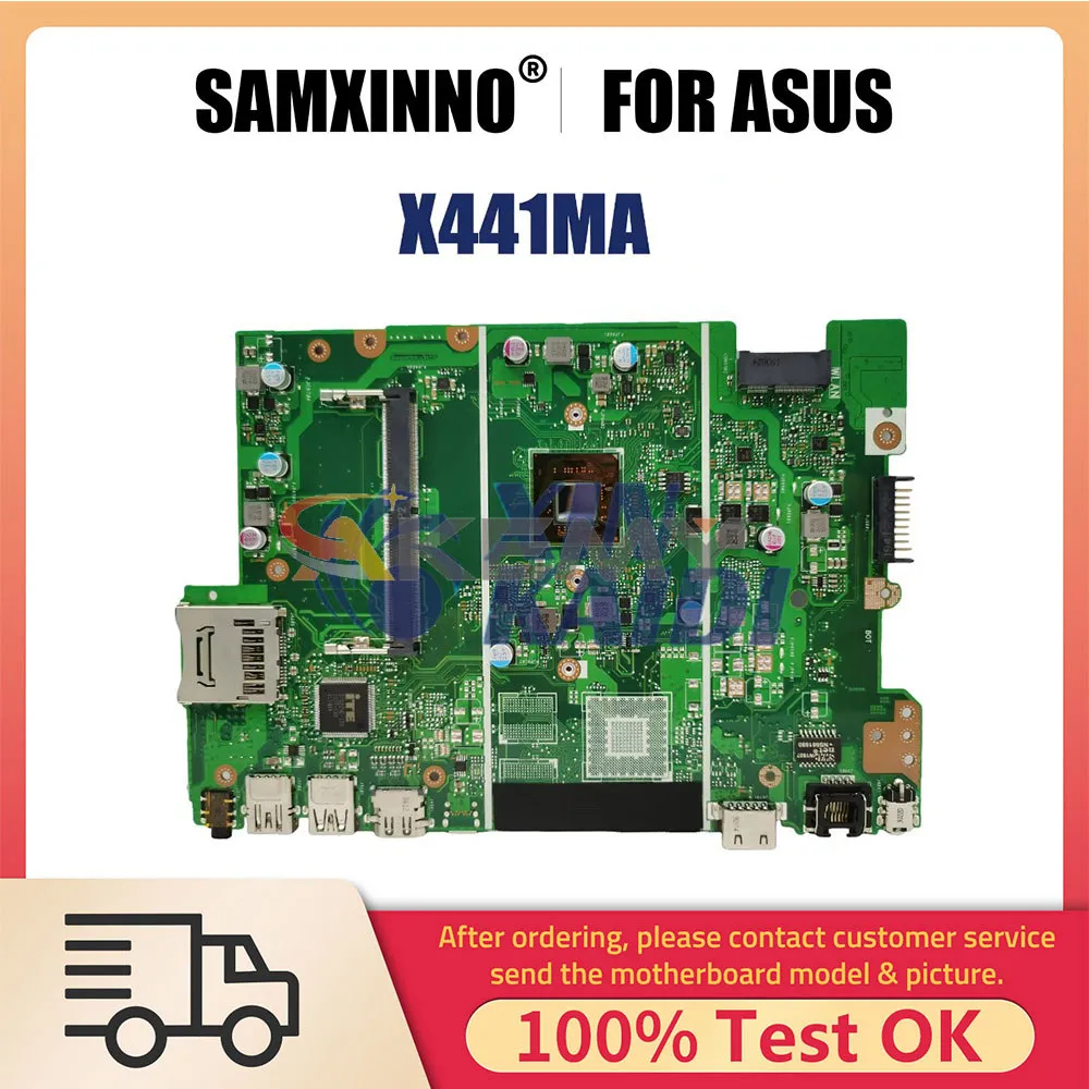 Laptop Motherboard For Asus X441MA X441M X441MB A441M Notebook Mainboard With N3350 N4000 N4100 N5000 CPU 100% Tested OK