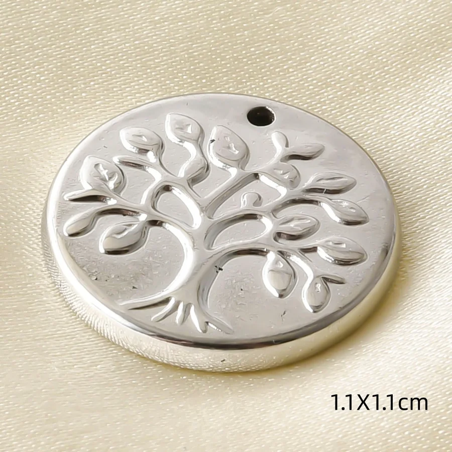 Ethnische Buddha-Kopf- und Fatima-Hand-Anhänger, Blumenbaum-Metall-Edelstahl-Charms für die Schmuckherstellung, Armbänder, Schlüsselanhänger, DIY-Anhänger – Detail 16