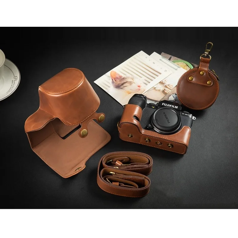 Luxury PU Leather Camera Case Bag Pouch For Fujifilm XS10 X-S10 With 15-45mm 18-55mm Lens