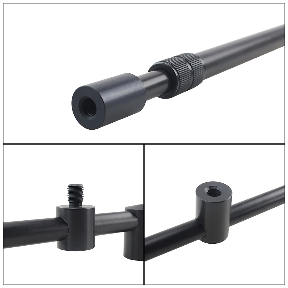 Hirisi Aluminium Carp Fishing Rod Pod Set Bank Sticks and Buzz Bar for 3 Fishing Rods view 6