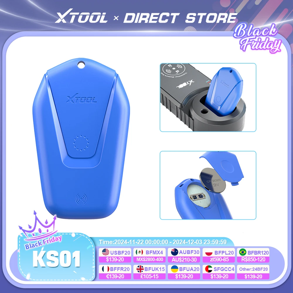 XTOOL KS01 KS-1 Smart Key Emulator For Toyota/Lexus Auto Key Programmer Work With IK618/X100 PAD3 All Key Lost With KC100 KC501