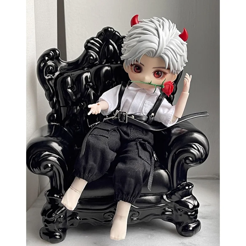 

For 1/12 Scale OB11 Doll Mini Sofa Dollhouse Aquascape Furniture Props Ornaments Hand Puppet Model Creative Decoration