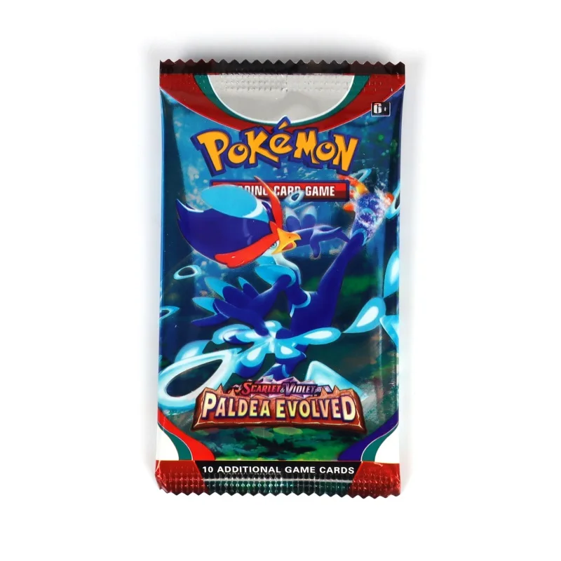 Cartas de Pokémon TCG en inglés, caja de refuerzo escarlata y violeta, PALDEA evolucionada, 324 piezas, paquete de 36