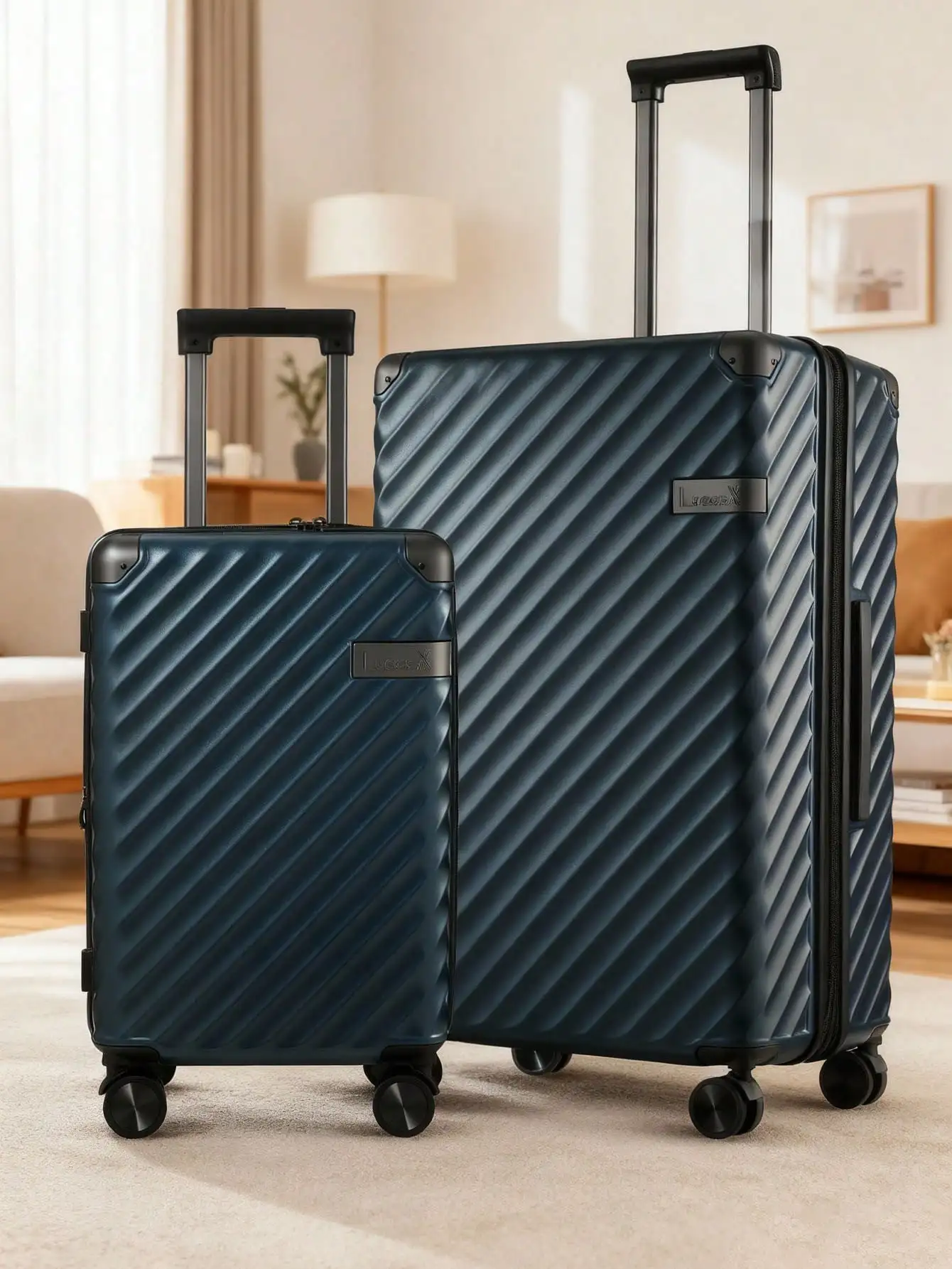 1pcs New 20/28 Inch Luggage With Spinner Wheels, Polycarbonate Expandable Hard Shell Suitcase