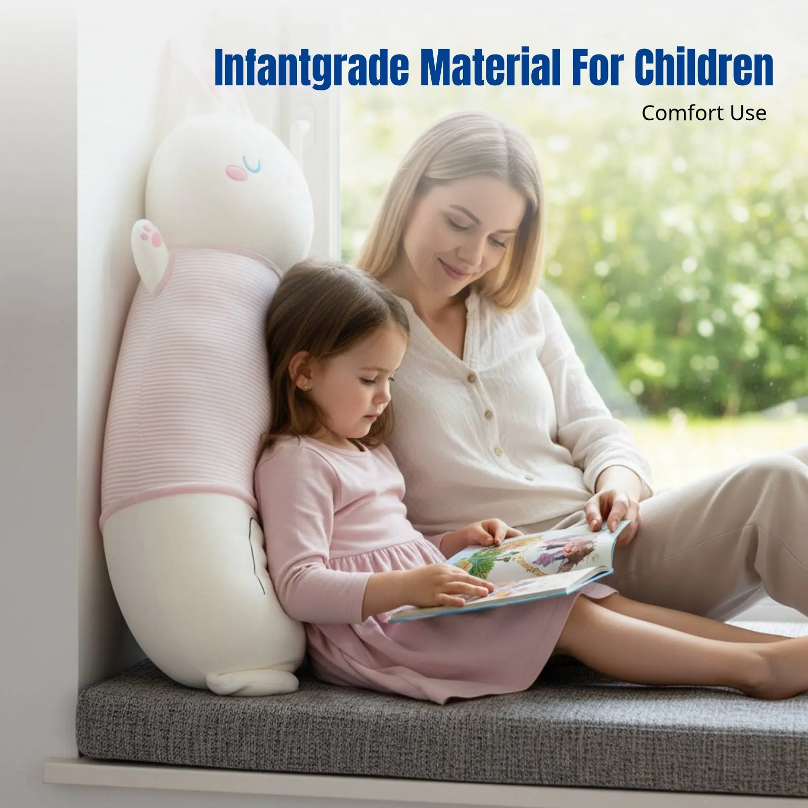 

Успокаивающая подушка-обнимашка для детей, высококачественная плюшевая подушка, дизайн в виде мультяшного персонажа, съемная и моющаяся, для девочек