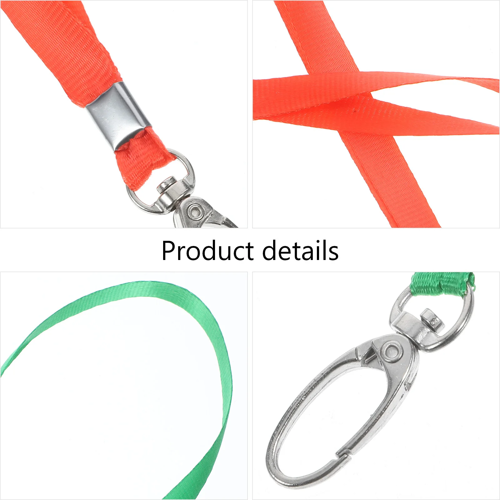 

12Pcs Metal Clip Badge Holder Lanyard Neck Strap Practical Hanging Rope for Office Nurse Staff Lanyard Neck Strap