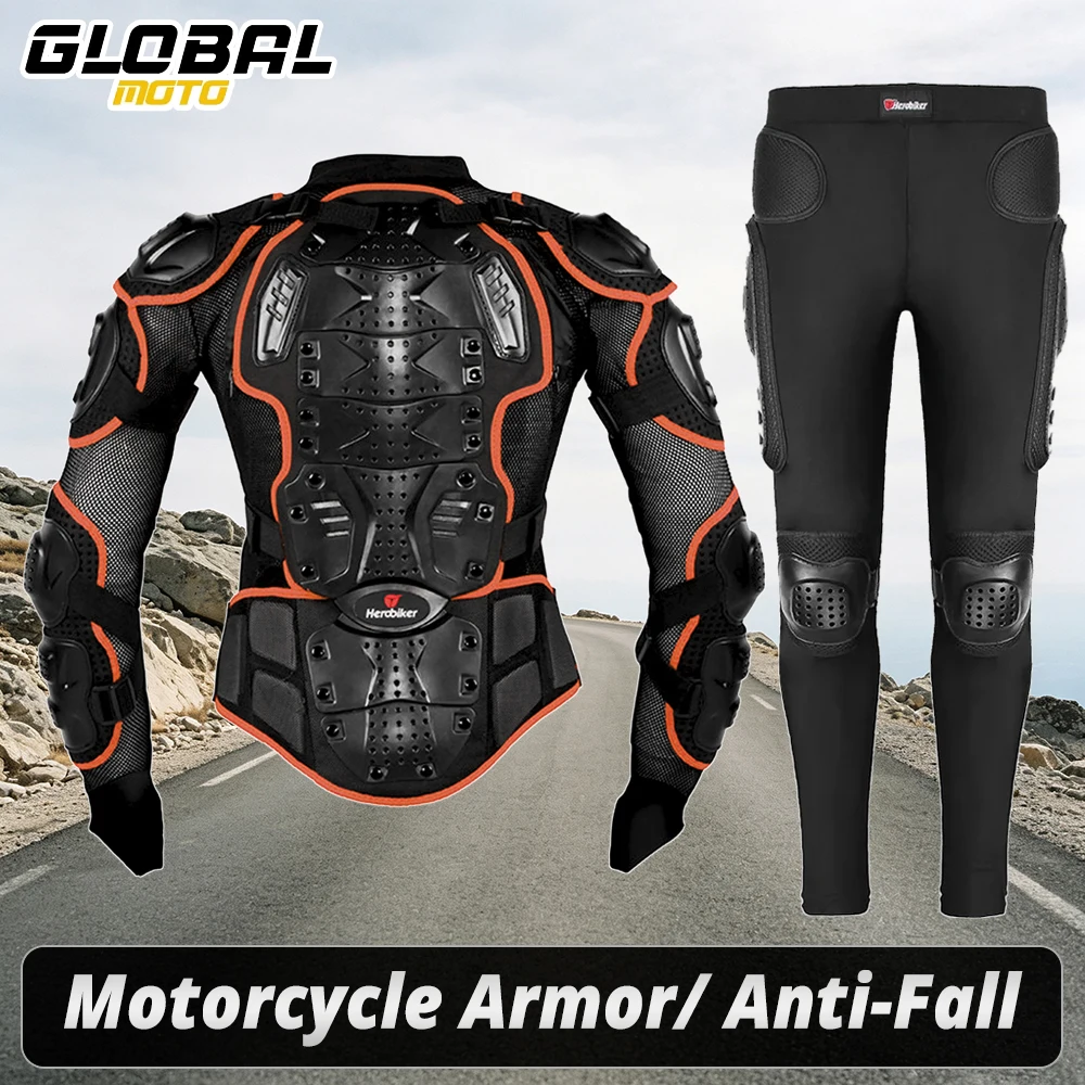 Men's Motorcycle Body Armor Anti-Fall Motocross Riding Pants Shorts Wear-Resistant Motorbike Armor Protective Clothing M-3XL