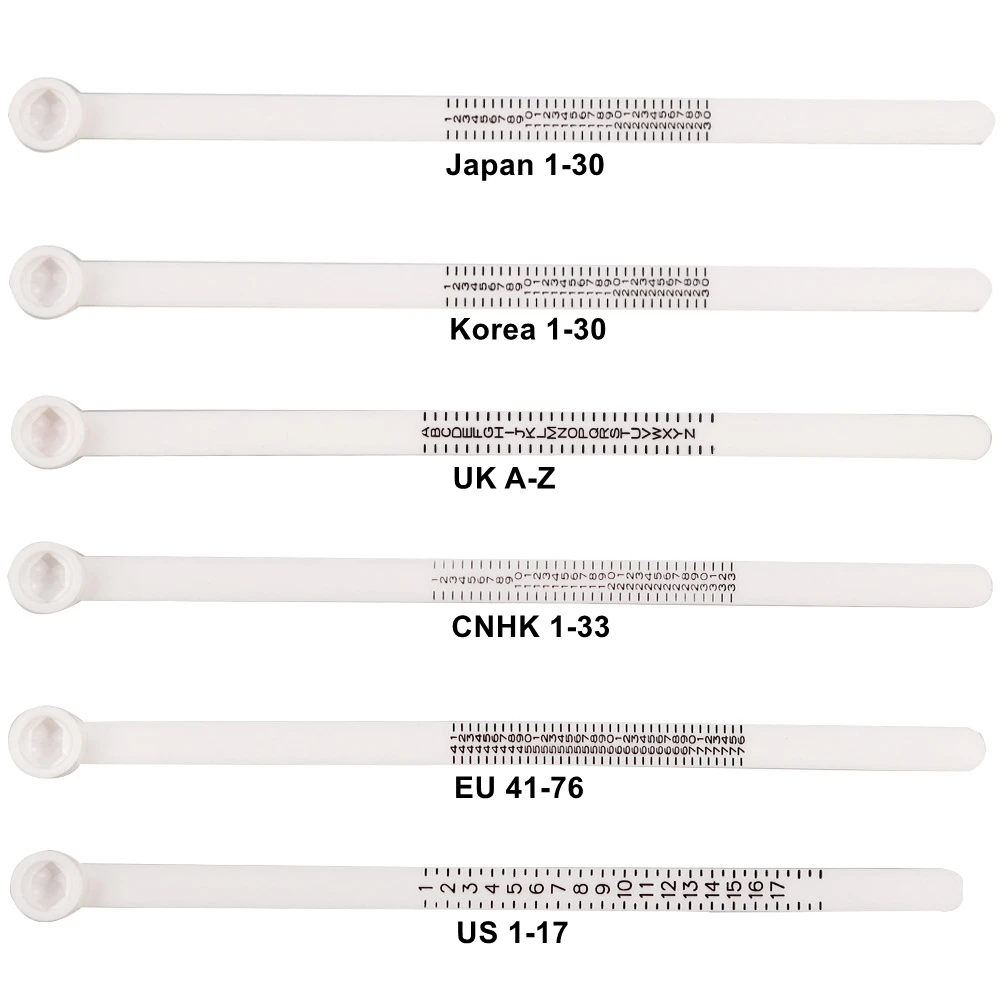 UK US EU Standard Measure Gauge Belt Ring Sizer With Magnifier Finger Size Coil Screening Jewellery Tools Custom Logo