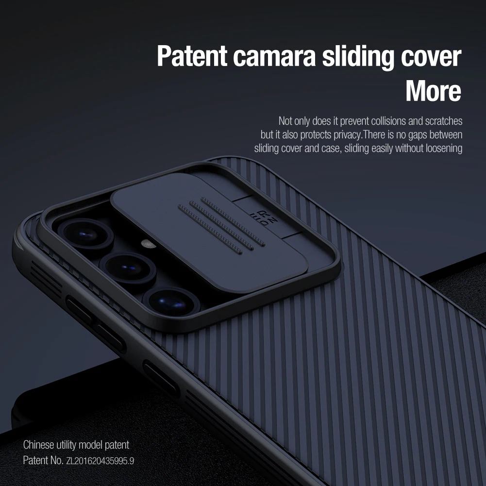 NILLKIN for Samsung Galaxy S24 FE Slide Cover Case Camera Protection Shockproof Anti-Drop TPU+PC Hard Back Shell Bumper