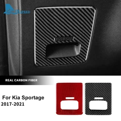 Real Soft Carbon Fiber Sticker For Kia Sportage 2017 2018 2019 2020 2021 LHD RHD Car Fuel Box Panel Trim Accessoires