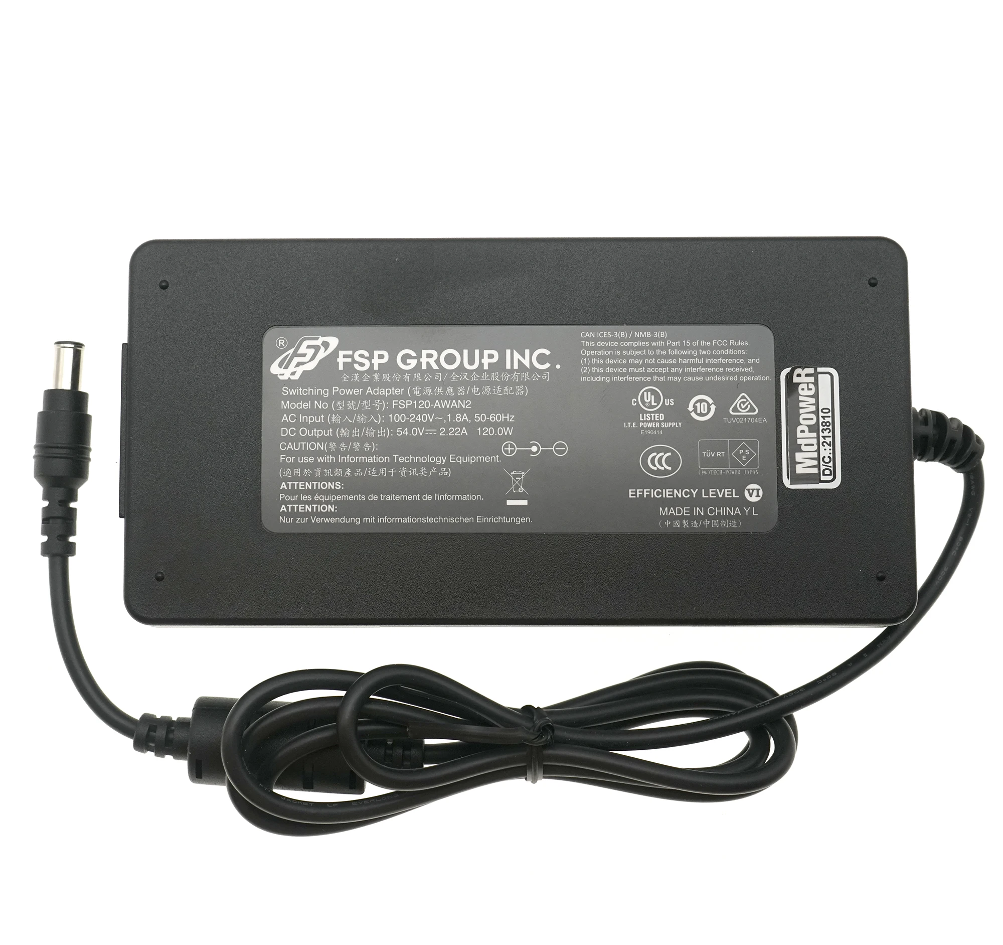 

Genuine FSP FSP120-AWAN3 54V 2.22A 120W AC Switching Power Adapter For Hikvision DAHUA Video Recorder POE Power Supply Charger