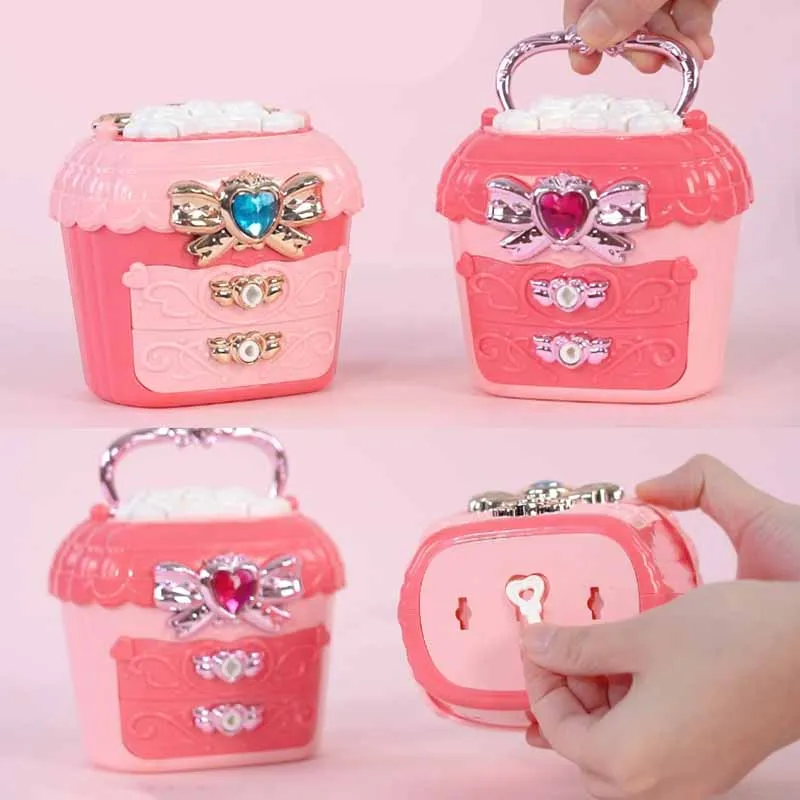 New Girls Jewelry Treasure Box Storage Suitcase Unlocked Treasure Hunting Jewelry Box Princess Play House Toy Birthday Gifts