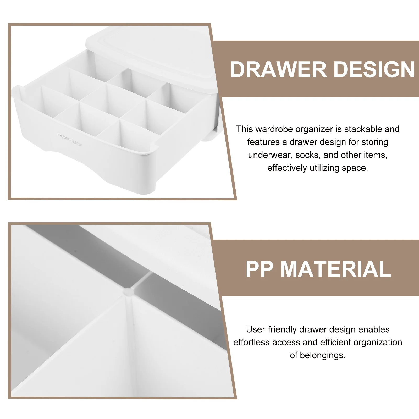 

Drawer Style Underwear Organizer Box Finish for Socks Lingerie Towels Bras T-Shirts Closet Storage Dust-Proof Home