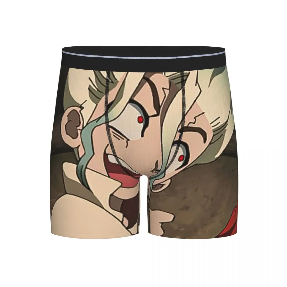 

Long Boxer Underpants Shorts Senku Ishigami Dr Stone Apan Anime Panties Male Breathable Underwear for Homme Man Boyfriend Gift