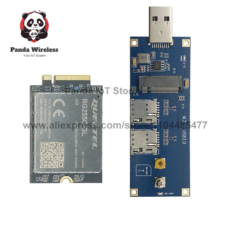 Quectel RG255C-GL M.2 Pacote Módulo WWAN 5G RedCap RG255C RG255CGL00AB RG255CGL00AB-4M2-MN0AA LTE Fallback 5G SA Modo PCIe USB