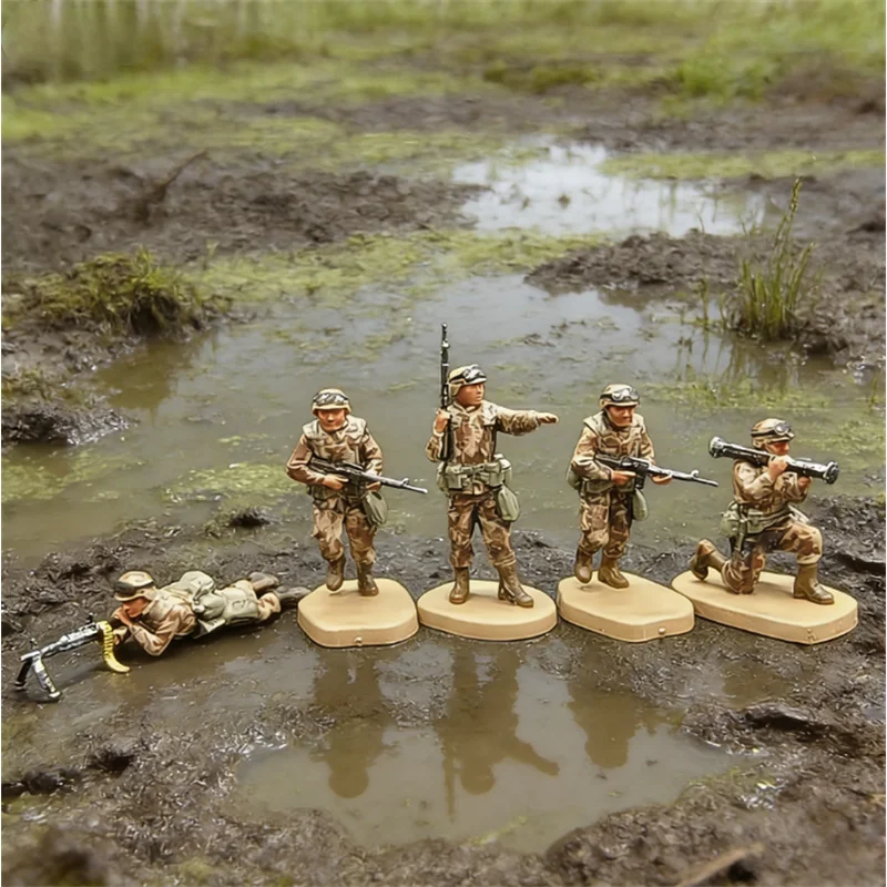 

1/72Scale 3D printing Painted 5pcs Modern US Special Forces Mobile Unit Figure Model DIY Scene Accessory Collection Display Fans