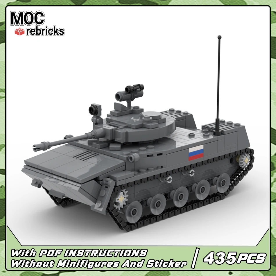 

MOC-54781 Military Series BMD-2 Tank 1/35 Scale Tank Model Set Building Blocks DIY Bricks Toys Childrens Birthday Gifts