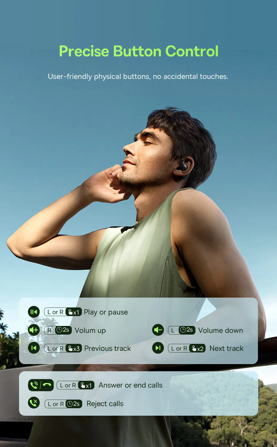 Baseus Eli Sport 2 Open-Ear-Kopfhörer, kabellos, Bluetooth 6.0 OWS-Kopfhörer, hochauflösend, mit LDAC OWS-Kopfhörer, Ohrbügel-Sport-Ohrhörer – Detail 11