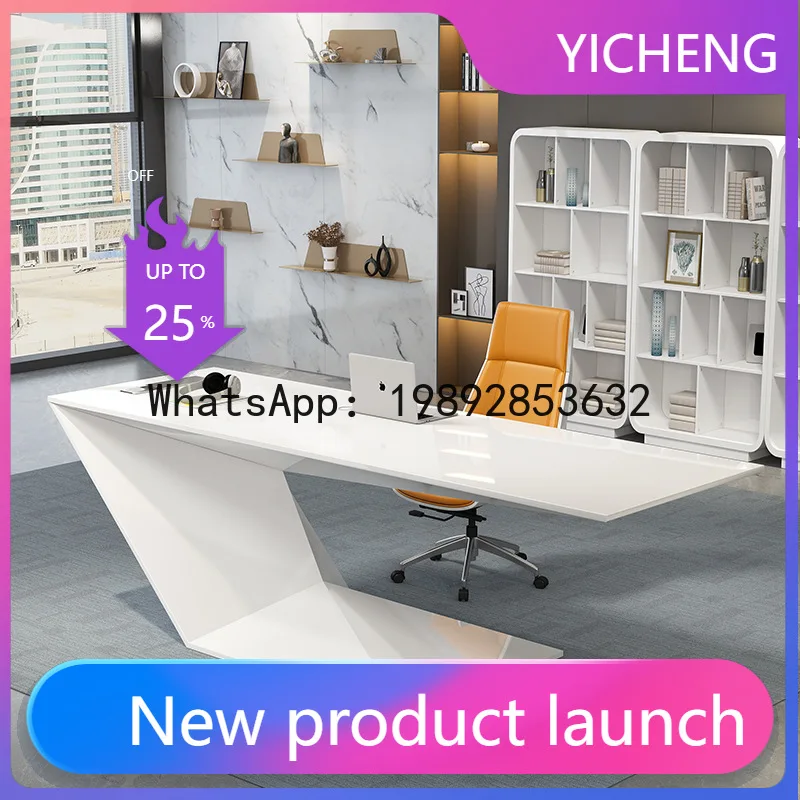 

Hys executive desk - painted office desk for ceo, manager, and executive use - includes chair