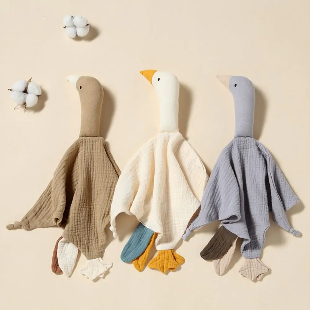 Copertina per Neonati con Design a Cigno Cartoonesco, in Cotone, Personalizzabile con Nome, Bavaglino e Asciugamano per la Saliva