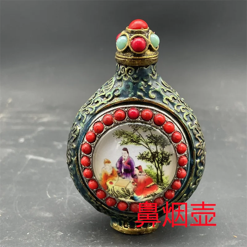 

Snuff Bottle Folk Characteristic Craft Snuff Bottle Antique Inner Painting Old Style Snuff Bottle New Product Decoration