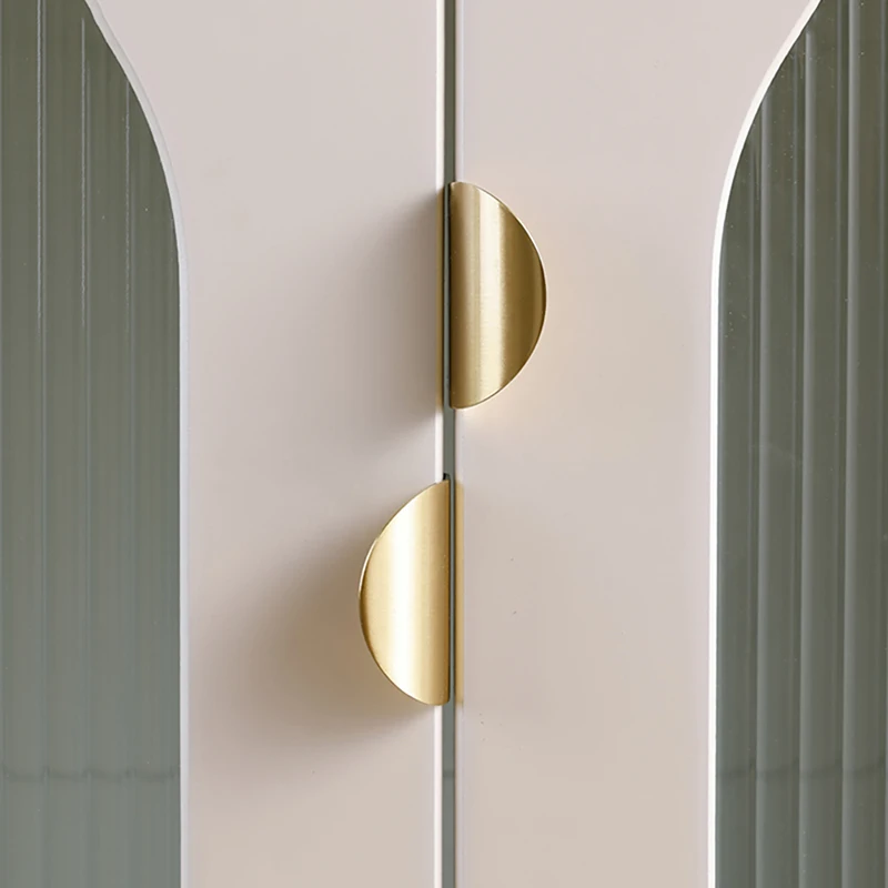 Hidden Brass Cabinet Knobs Gold Leaf Drawer Handle Invisiable Cabinet Pulls Furniture Door Hardware Dresser Knob