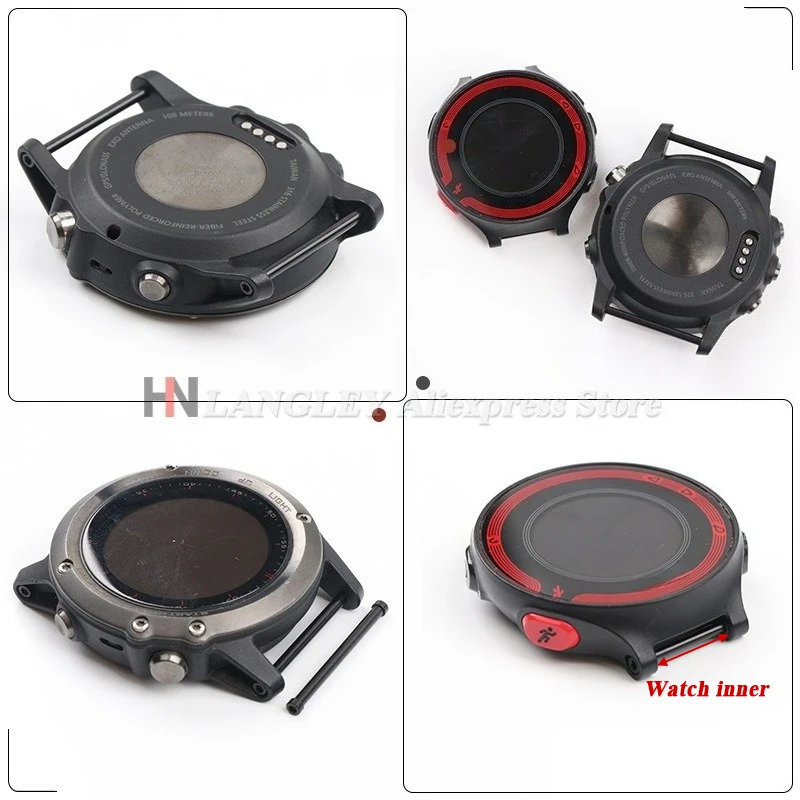 مسامير موصل الساعة لـ Garmin Fenix 7/6/5/4 Forerunner 935 945 955 دبابيس ربط فضية سوداء مع أداة استبدال المفكات #2